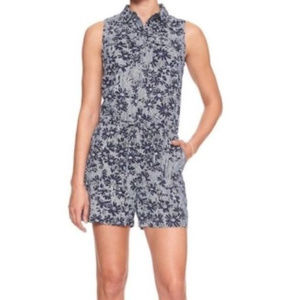 Banana Republic Tie Waist Floral Romper